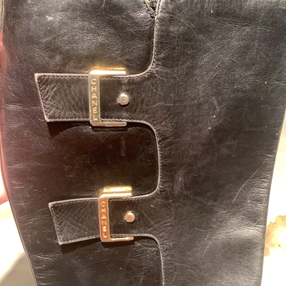 COCO CHANEL LONG BLACK BOOTS - Picture 4 of 7